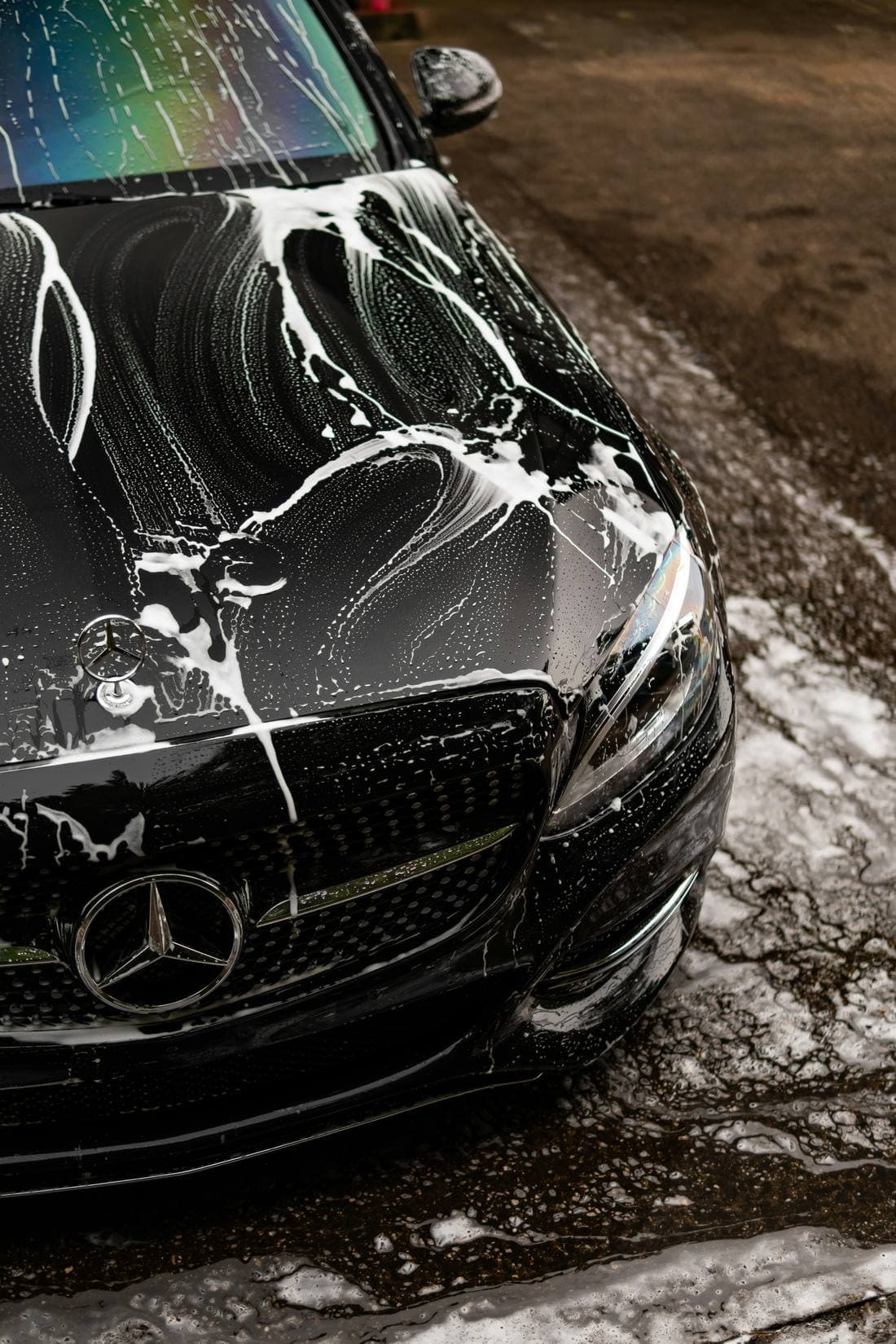 Deep gloss reflection on detailed paint